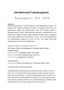 Miniature image of the first page of the 2009 annual report.