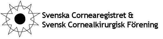 Logotyp för Svenska Cornearegistret.