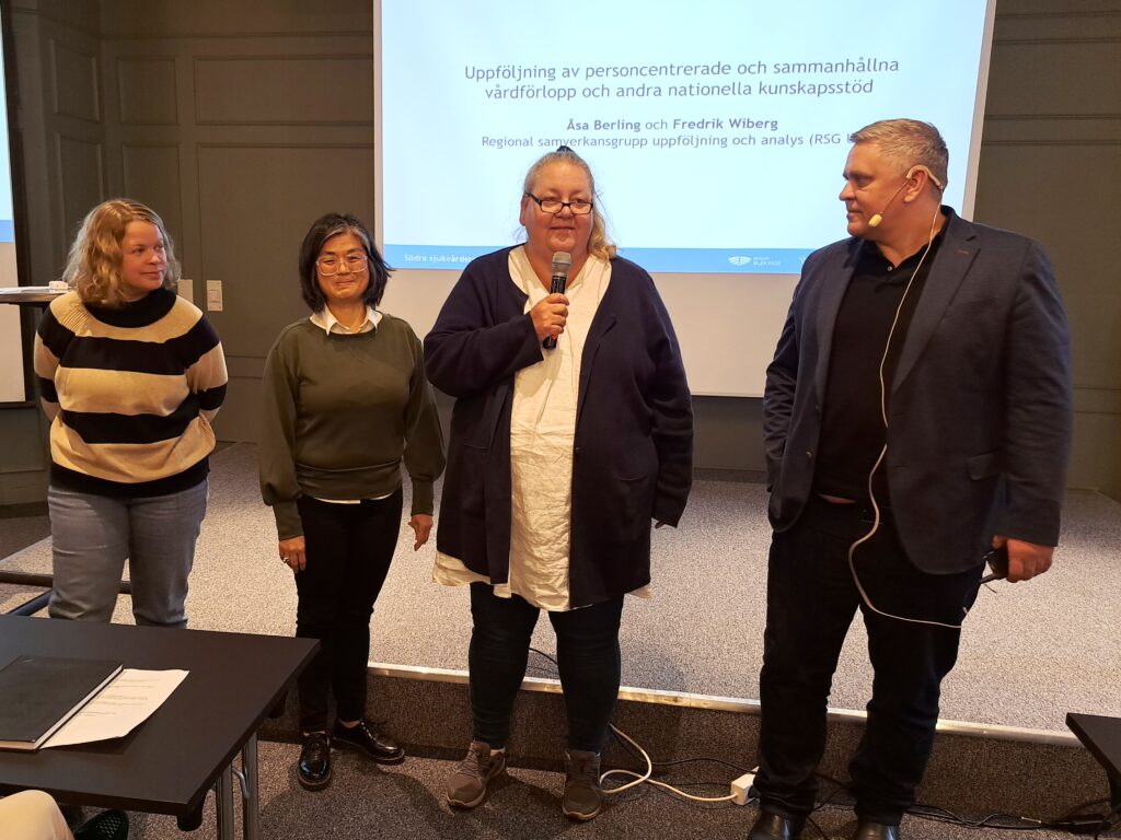 Jane Doe, Annelie Cedergren, Åsa Berling och Fredrik Wiberg föreläser på registerdag i Hässleholm 2023.